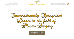 Desktop Screenshot of handalplasticsurgery.com